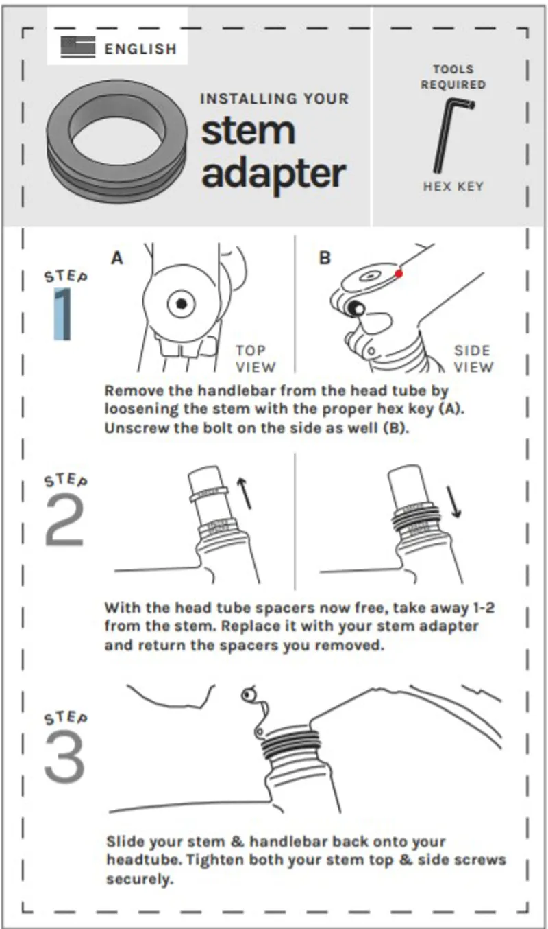 WeeRide Universal Stem Adaptor in Black-1